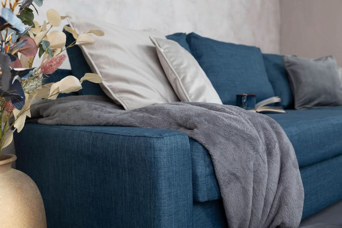 Snug Fit Friheten Sofa Slipcover With Chaise Navy Blue