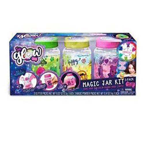 So Glow DIY 3 Pack Mini Jars with LED Lights for Kids Creativity