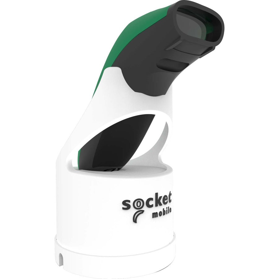 Socket Mobile Socketscan&Reg; S730, Laser Barcode Scanner, Green & White Charging Dock