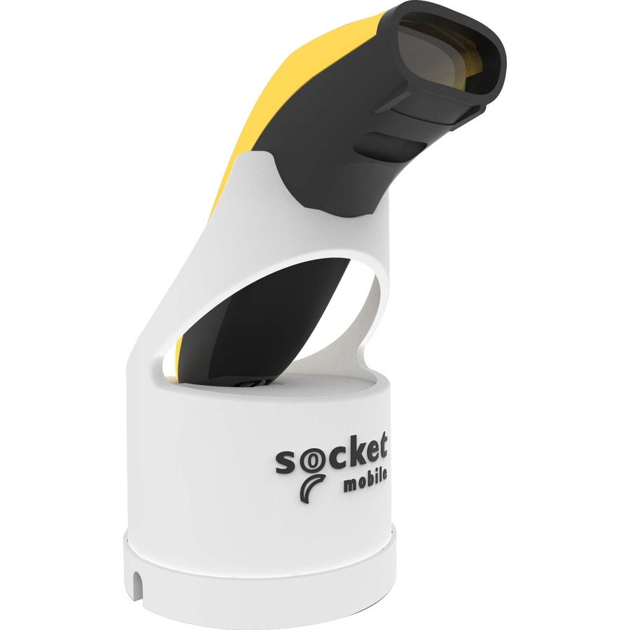 Socket Mobile Socketscan&Reg; S730, Laser Barcode Scanner, Yellow & White Charging Dock