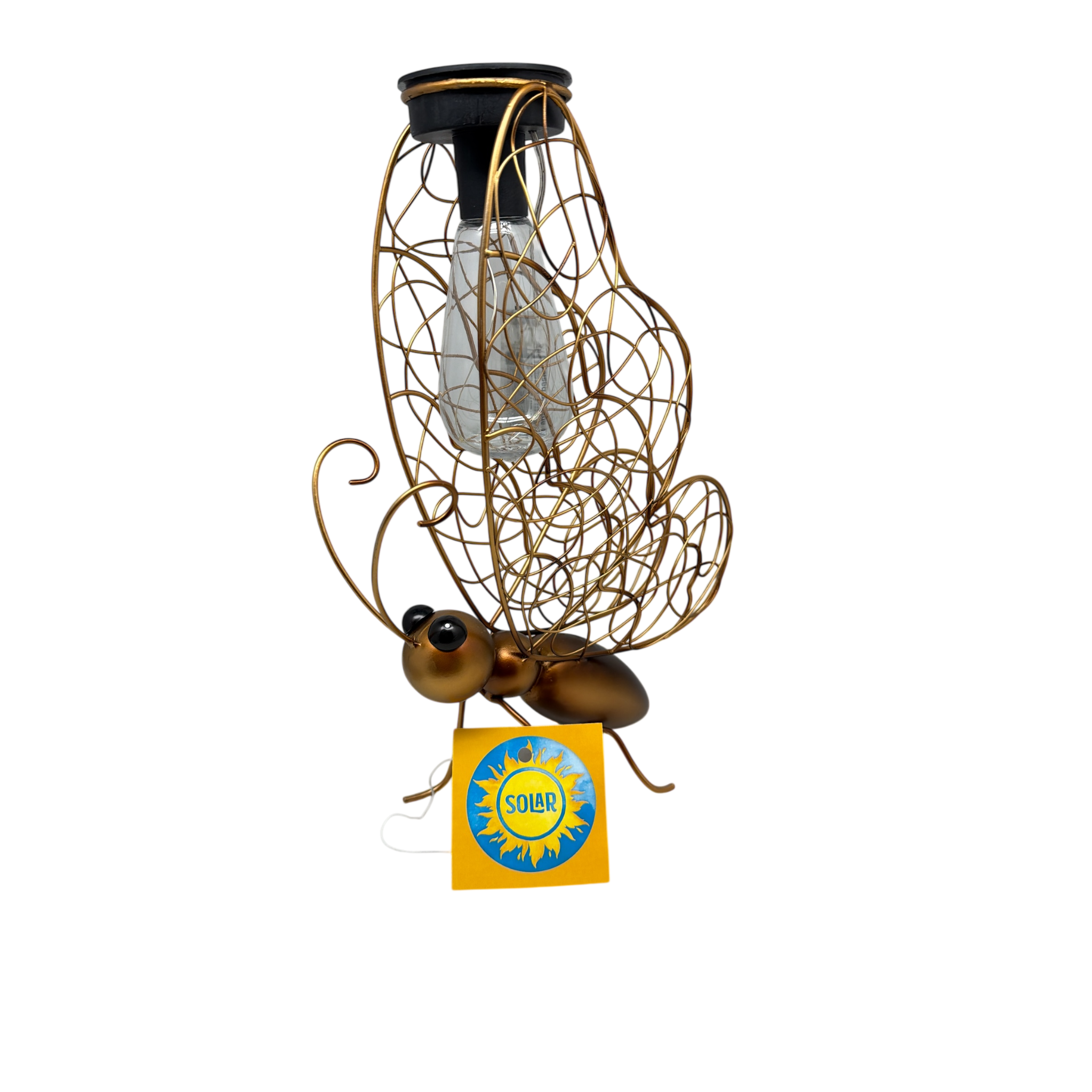 Solar Lighted Metal Butterfly Table Accent