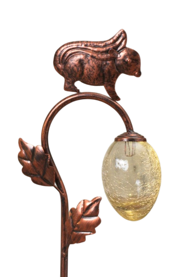 Solar-Powered Bronzed Animal Garden Stake -