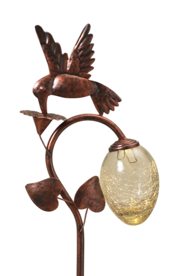 Solar-Powered Bronzed Animal Garden Stake -
