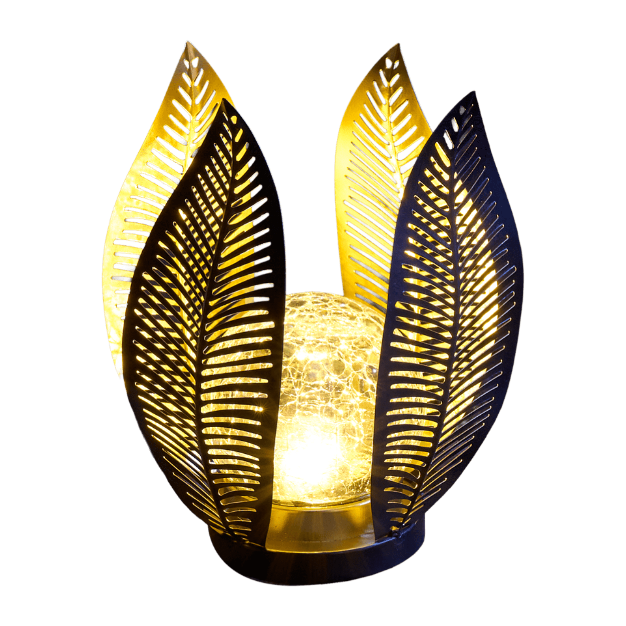 Solar Powered Copper Lily lights - set of 3