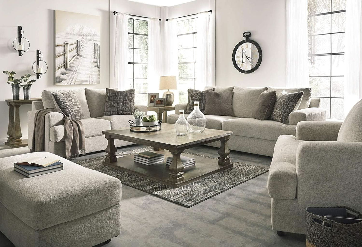 Soletren Contemporary Off White Chenille Upholstered Chair