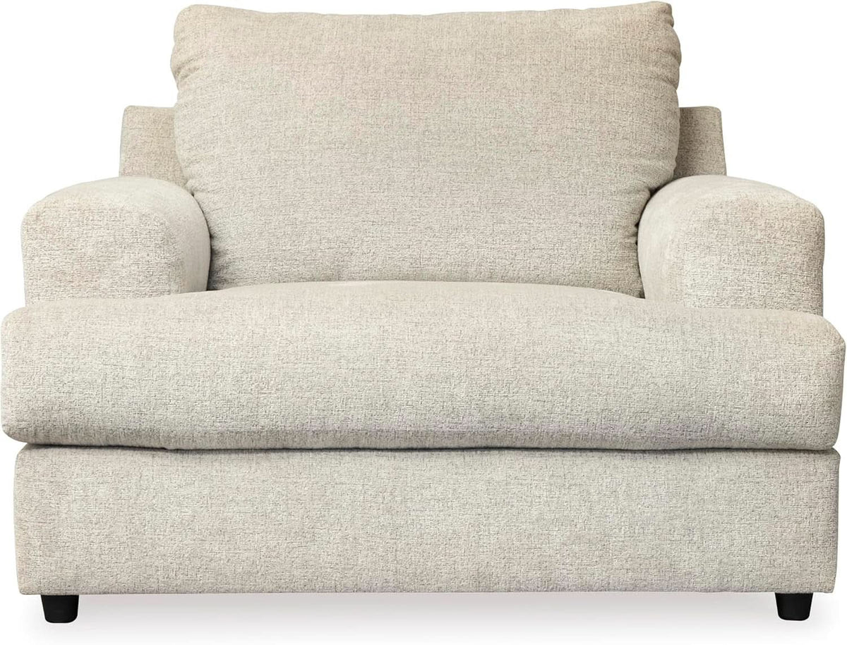 Soletren Contemporary Off White Chenille Upholstered Chair