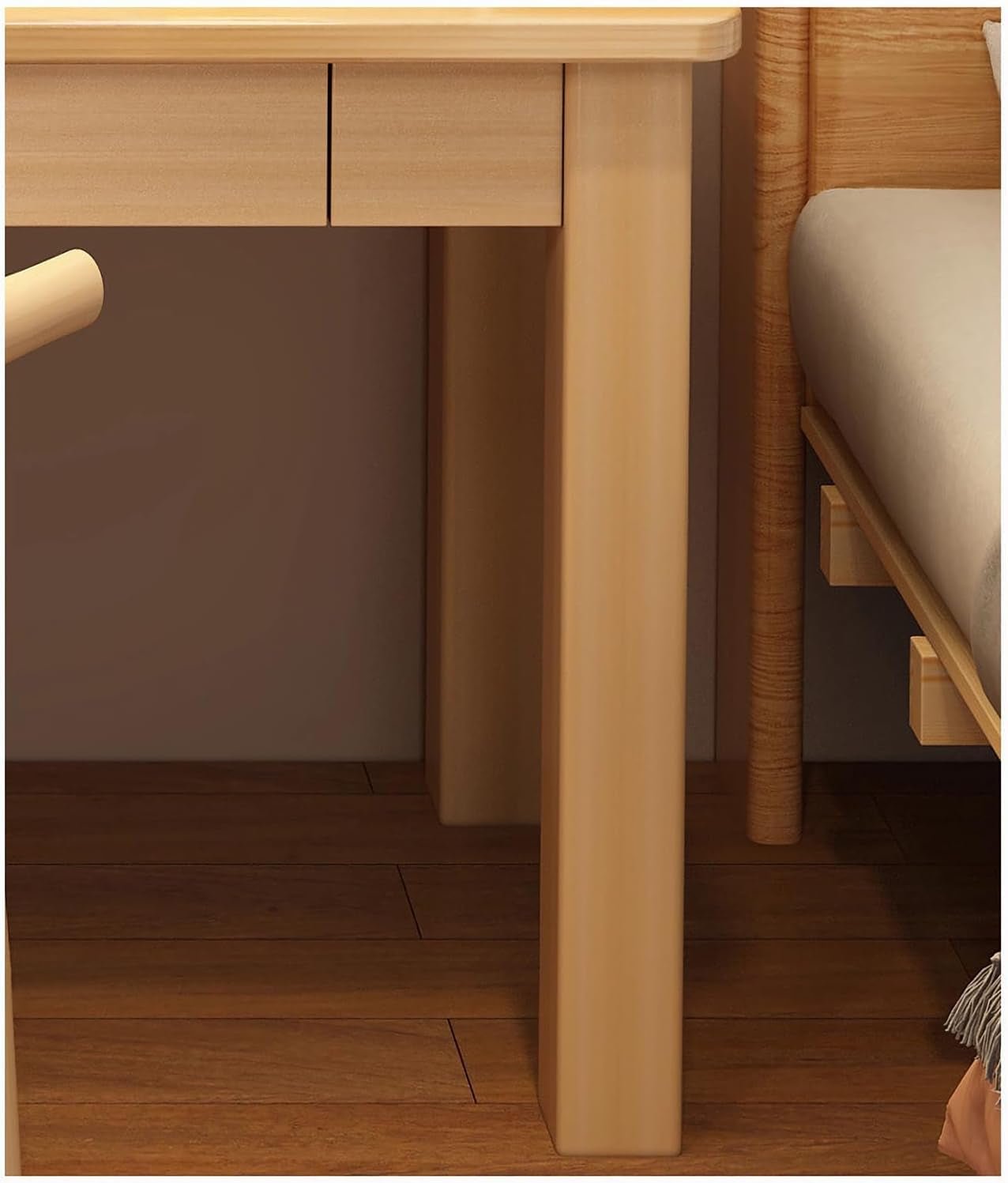 Solid Wood Computer Desk with Drawers for Small Spaces