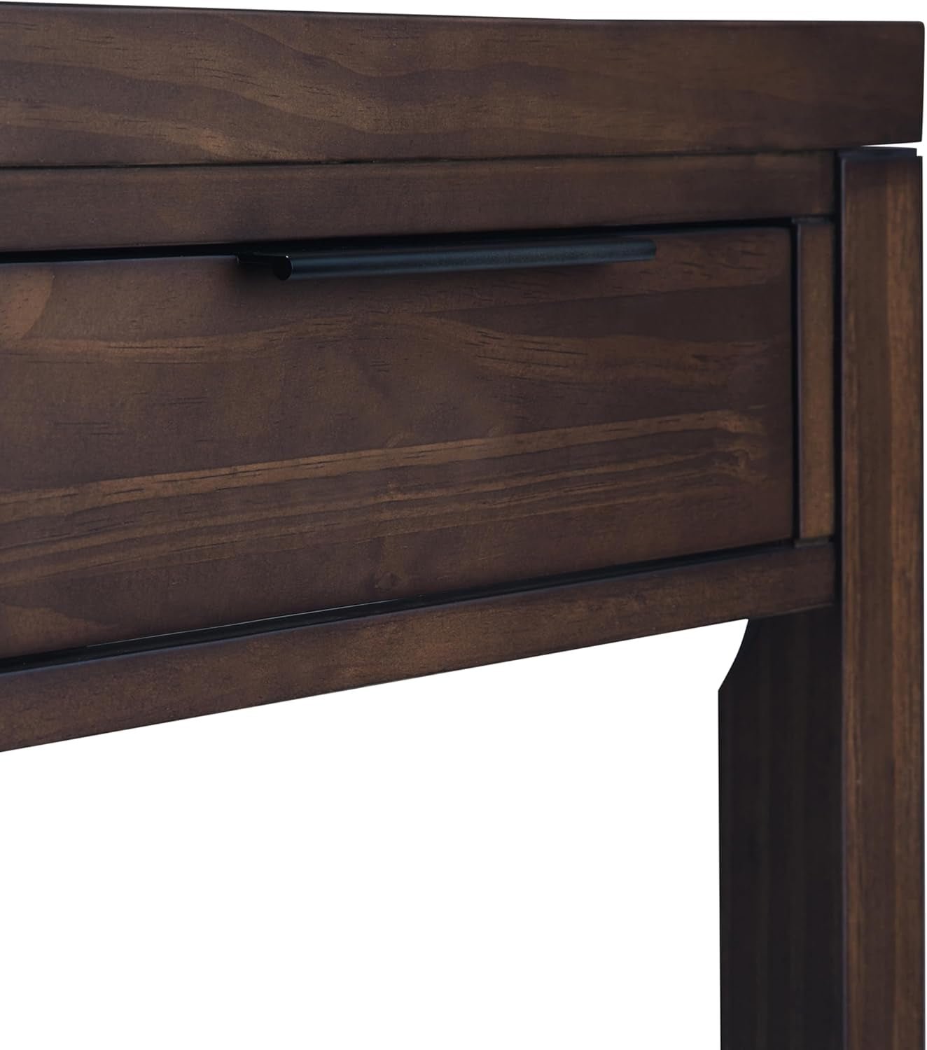 Solid Wood Contemporary Writing Desk with Two Drawers