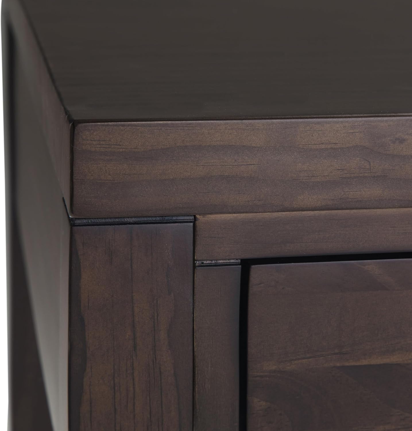 Solid Wood Contemporary Writing Desk with Two Drawers