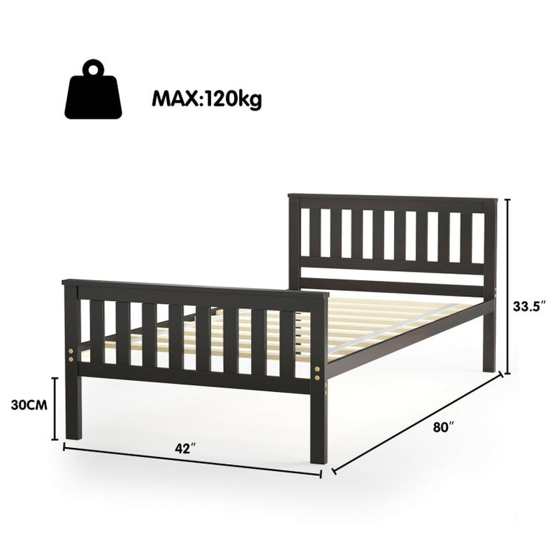 Solid Wood Platform Bed Twin Full Queen With Headboard