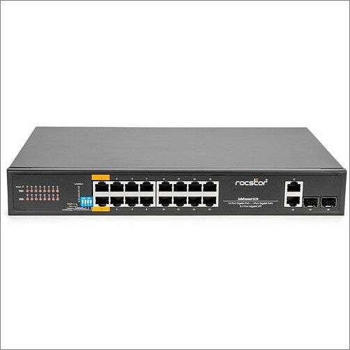 SolidConnect SC20 16-Port PoE+ Gigabit Unmanaged Switch for Pro Networks