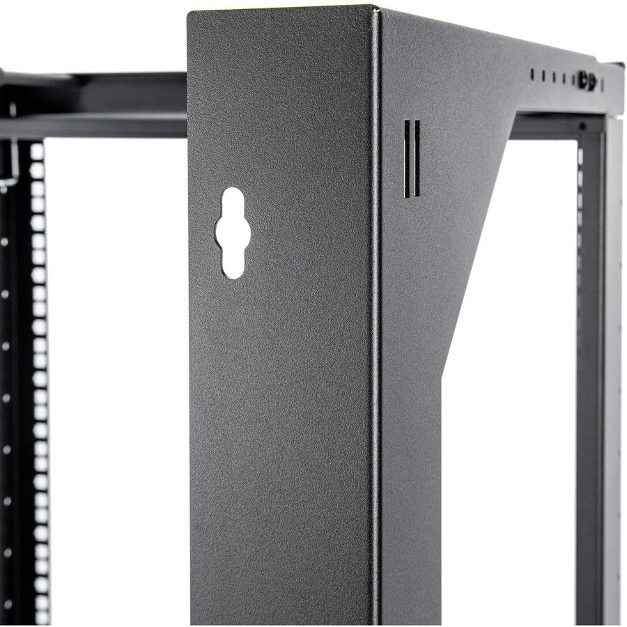 SolidRack 15U Wall Mount Rack - 2-Post Open Frame - Adjustable Depth 18-25.6" - Weight