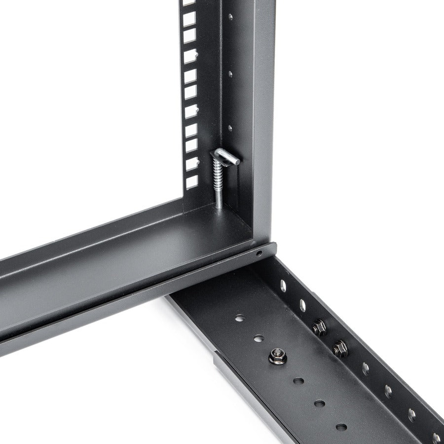 SolidRack 15U Wall Mount Rack - 2-Post Open Frame - Adjustable Depth 18-25.6" - Weight