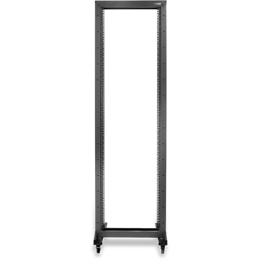 SolidRack 2-Post 42U Server Rack with Casters - Cold-rolled Steel CRS - For Server, LAN