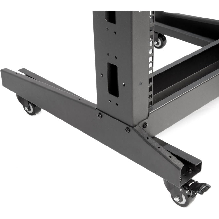 SolidRack 2-Post 42U Server Rack with Casters - Cold-rolled Steel CRS - For Server, LAN