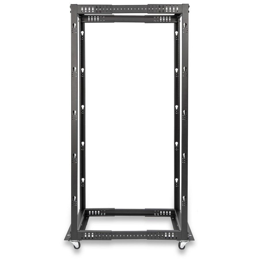 Basic Rack 36u Frame SolidRack 36U Adjustable Depth Open Frame 4 Post Rack w/ Casters ...