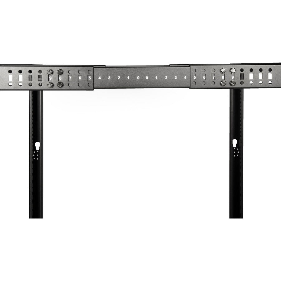 SolidRack 42U Adjustable Depth Open Frame 4 Post Rack w/ Casters - Adjustable mounting