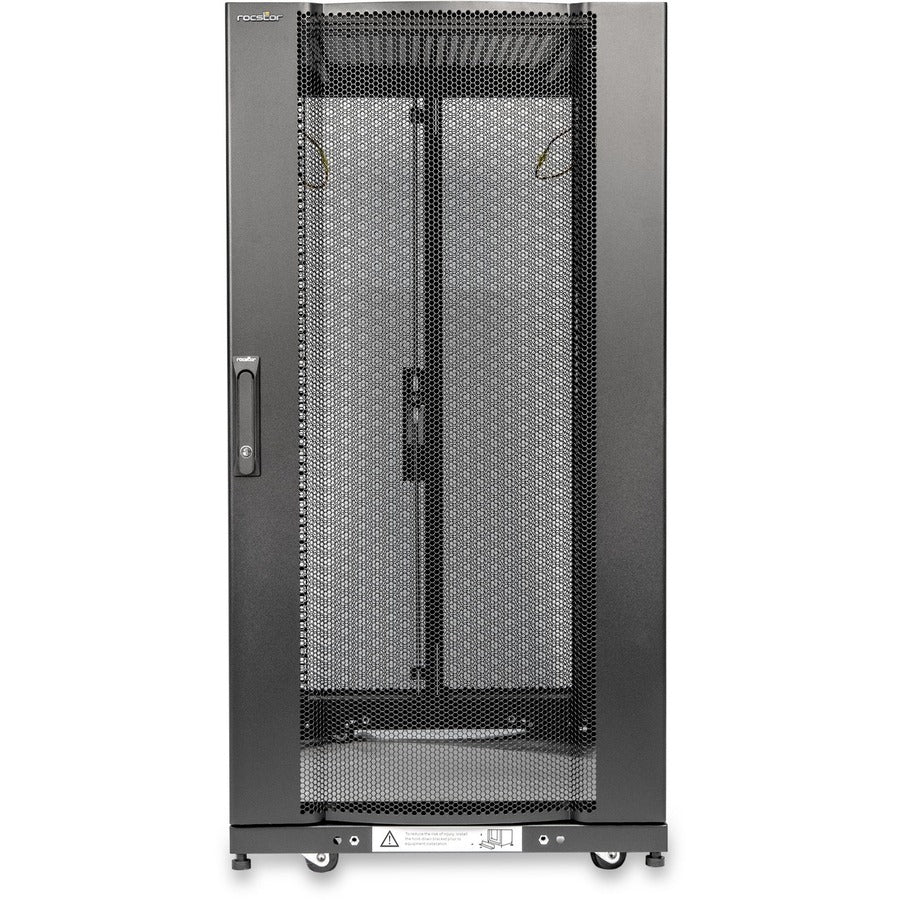 SolidRack R3104 Premium 24U Rack Enclosure Cabinet - Includes Doors & Side Panels - 3300