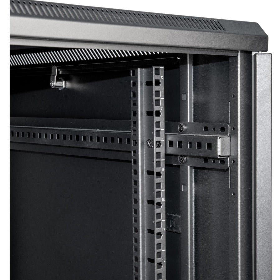 SolidRack R3110 Premium 22U Rack Enclosure Cabinet - 4-Post Adjustable Depth (6" to