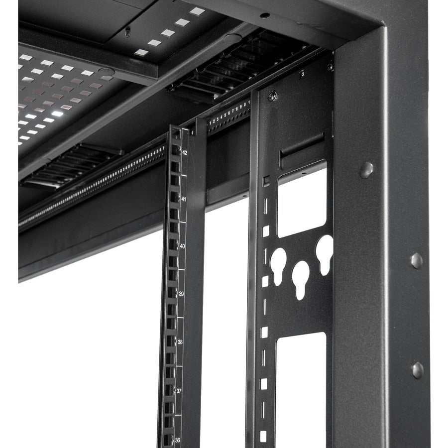 SolidRack R3300 Premium 42U Standard-Depth 4-Post Open Frame Rack Cabinet - No Doors or