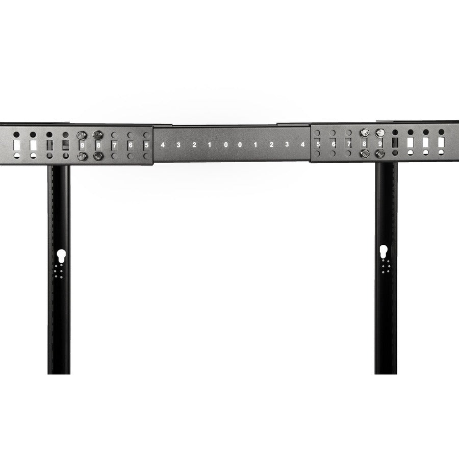 Solidrack 25U Open Frame Rack,4-Post Adjustable Depth Rack -Black