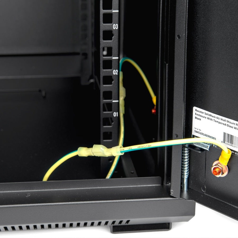 Solidrack 6U Rack Enclosure,Tempered Glass Window - Black