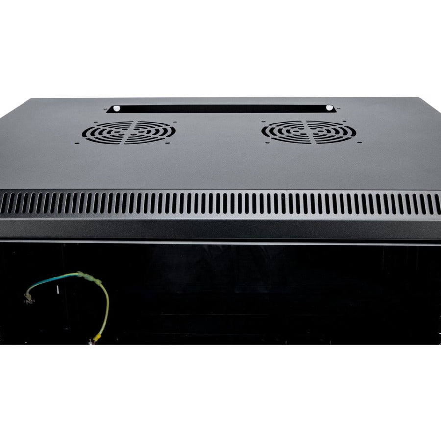 Solidrack 9U Rack Enclosure,Tempered Glass Window - Black