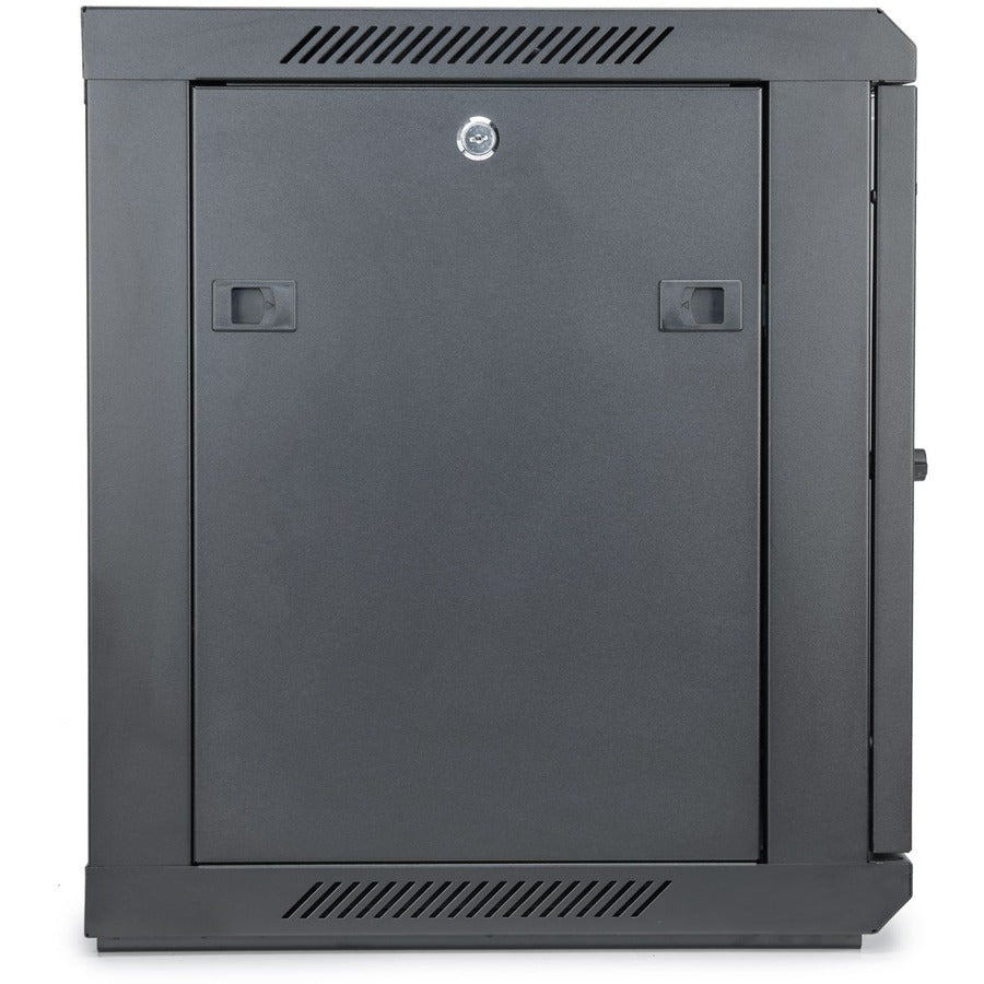 Solidrack 9U Rack Enclosure,Tempered Glass Window - Black