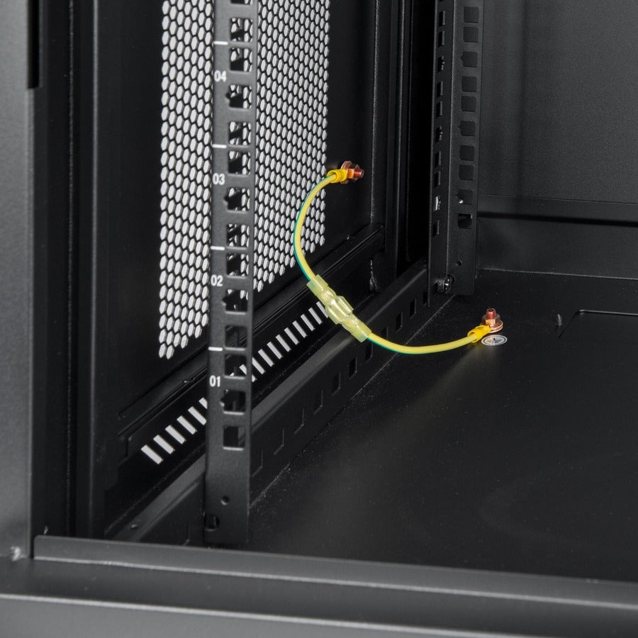 Solidrack 9U Wall Mount Rack,Vented Enclosure - Assembled -Black