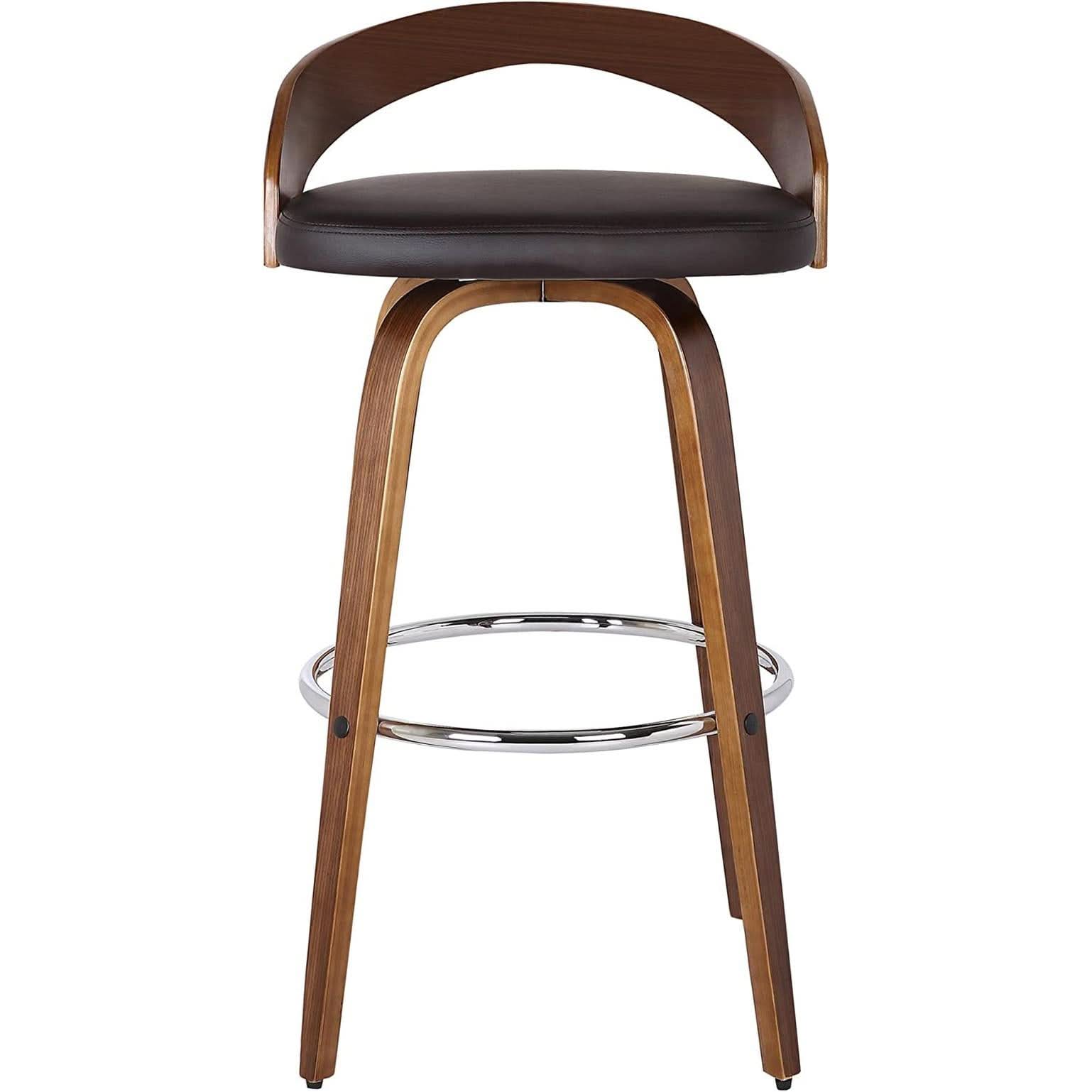 Sonia 26 Inch Counter Height Bar Stool Walnut Brown