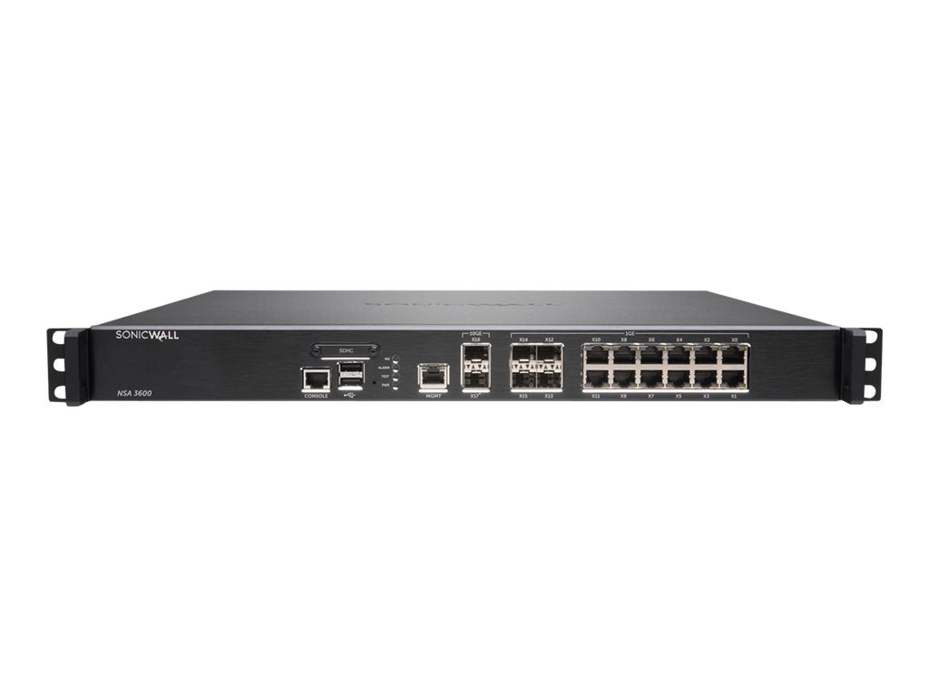 SonicWall NSa 3600 - Advanced Edition - security appliance - 10GbE - 1U - SonicWALL Secure Upgrade Plus Program (2 years