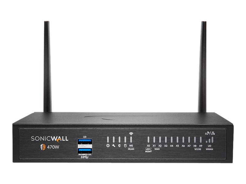 SonicWall TZ Series (Gen 7) TZ470W - Security appliance - with 3 years Essential Protection Service Suite - 1GbE, 2.5GbE - Wi-Fi 03-SSC-1369
