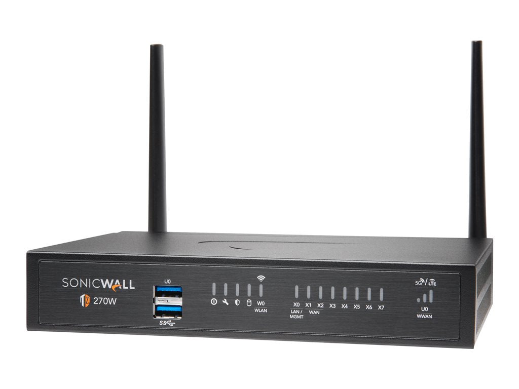 SonicWall TZ270W - Advanced Edition - security appliance - 1GbE - Wi-Fi 5 - 2.4 GHz, 5 GHz - SonicWALL Secure Upgrade Plus Program 02-SSC-6863