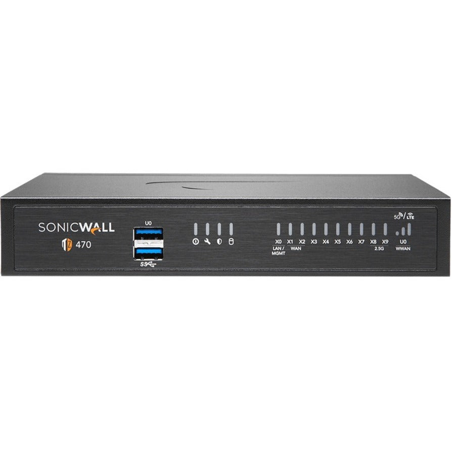 SonicWall TZ470 Network Security/Firewall Appliance - Intrusion Prevention - 8 Port - 1000