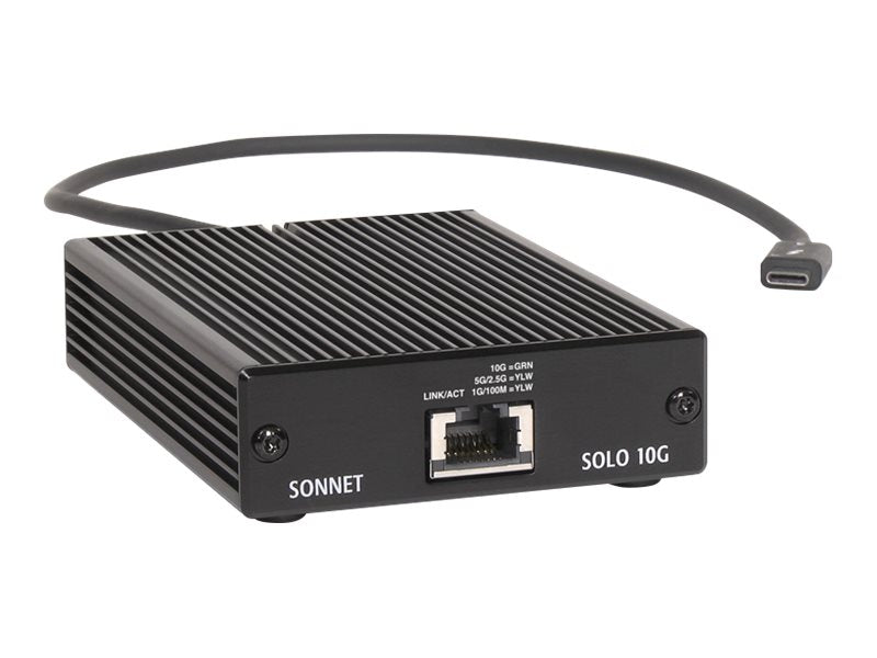 Sonnet SOLO10G-TB3 Thunderbolt 3 to 10GBASE-T Ethernet Adapter for Mac & Windows