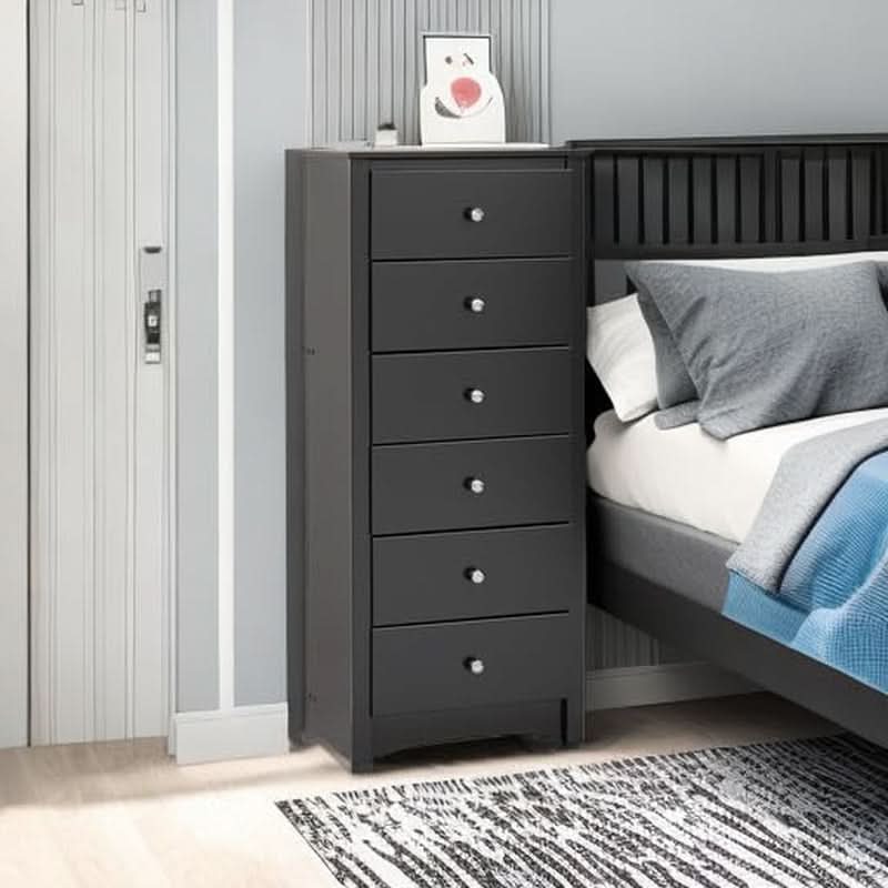 Sonoma 6 Drawer Dresser Black For Bedroom Organization