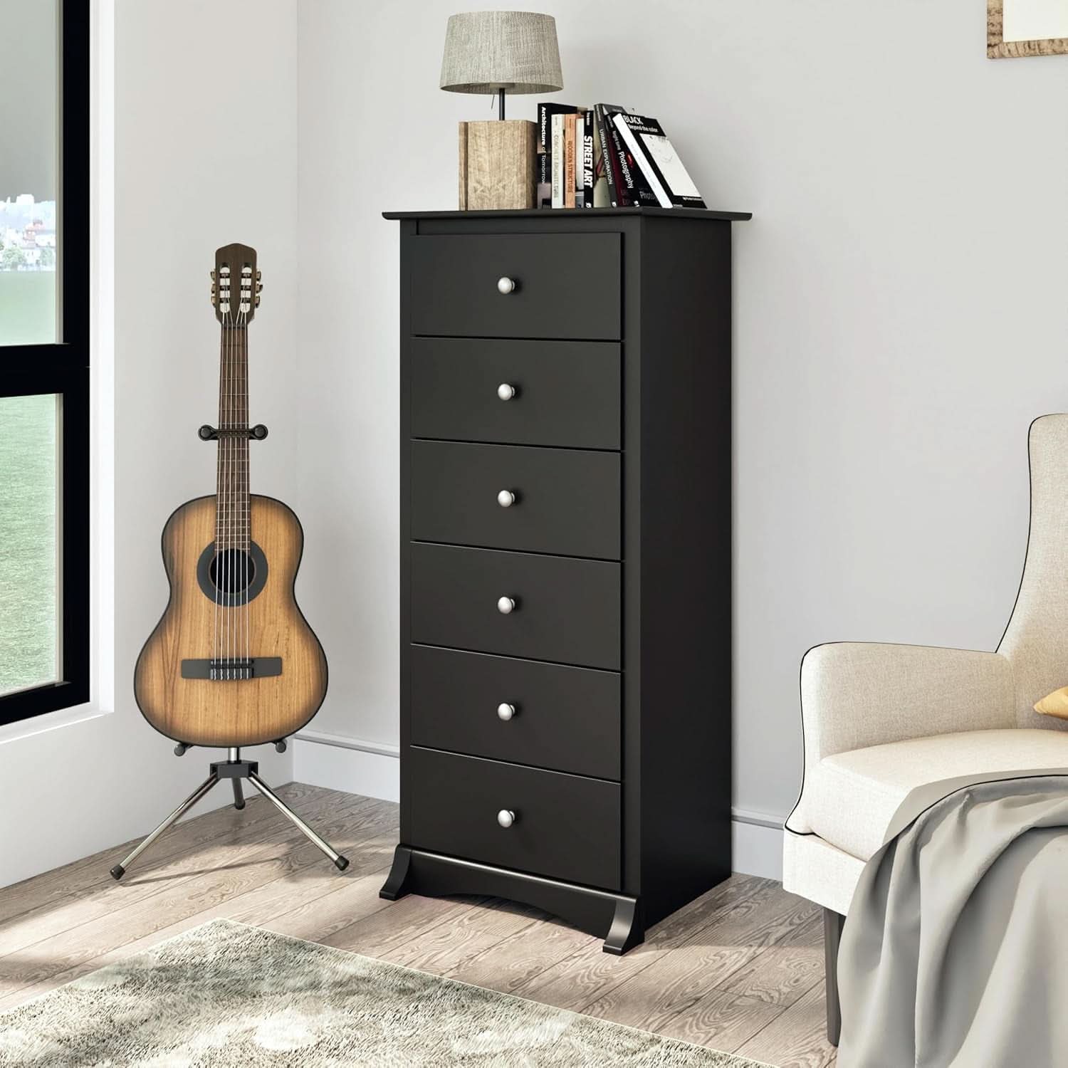Sonoma 6 Drawer Dresser Black For Bedroom Organization