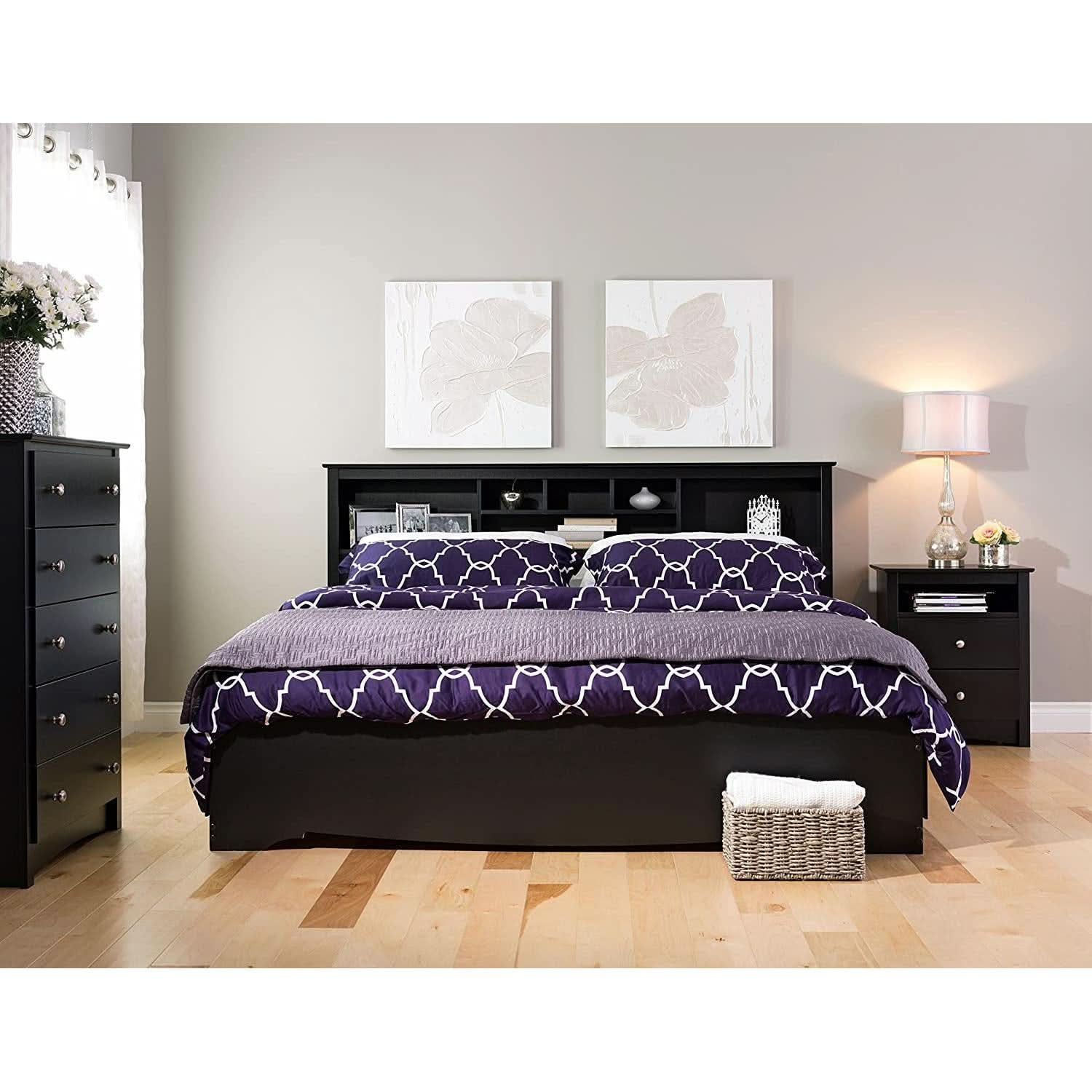 Sonoma Modern 5 Drawer Black Dresser Chest For Bedroom
