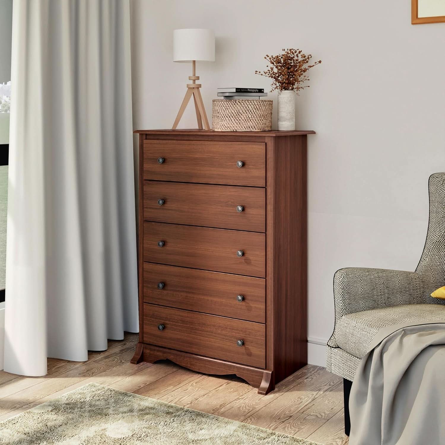 Sonoma Traditional 5 Drawer Tall Dresser Cherry For Bedroom