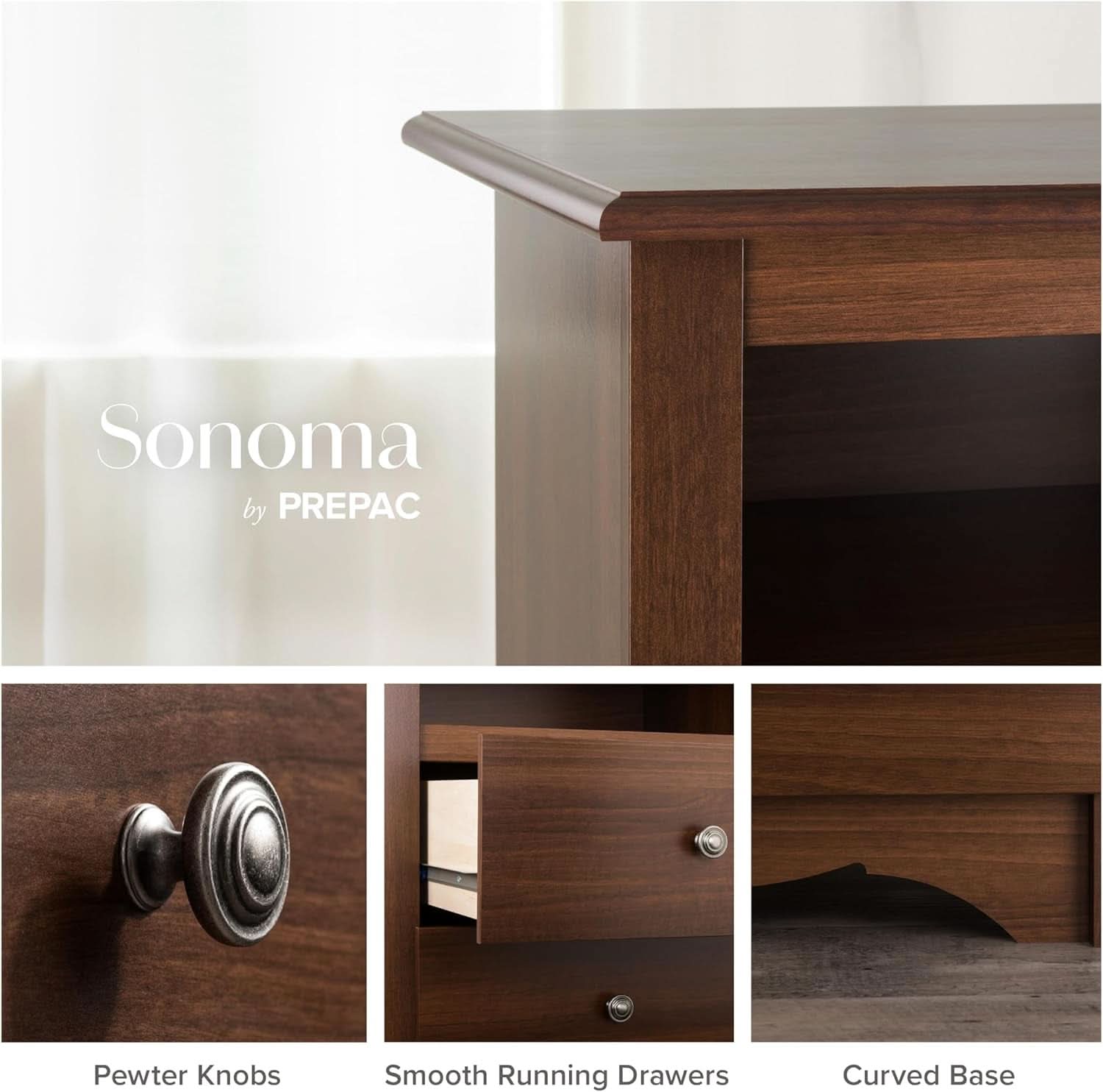 Sonoma Traditional 5 Drawer Tall Dresser Cherry For Bedroom