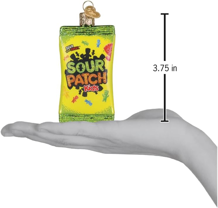Sour Patch Kids Bag Glass Ornament