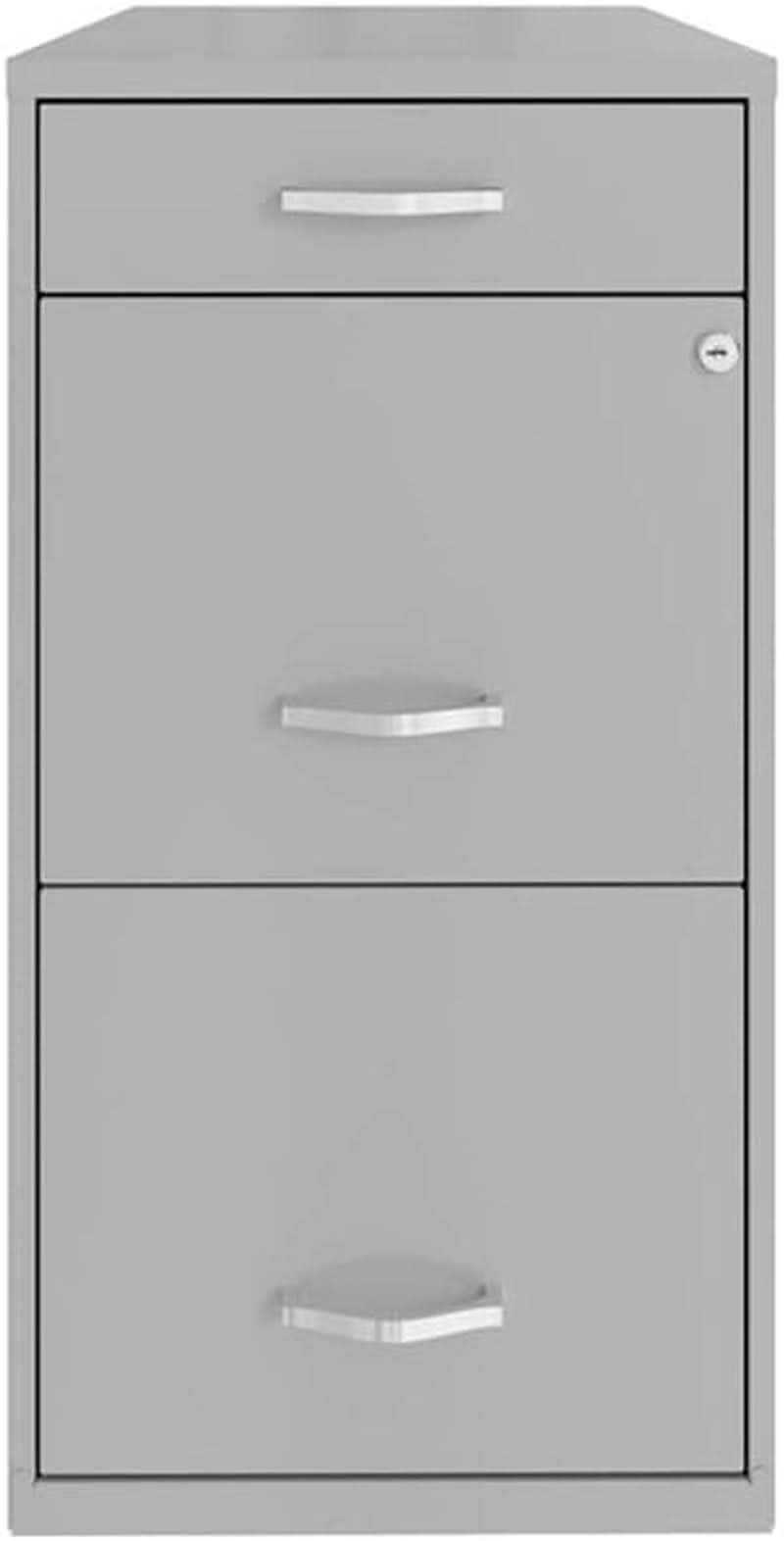 Space Solutions 18In Deep File Cabinet Arctic Silver