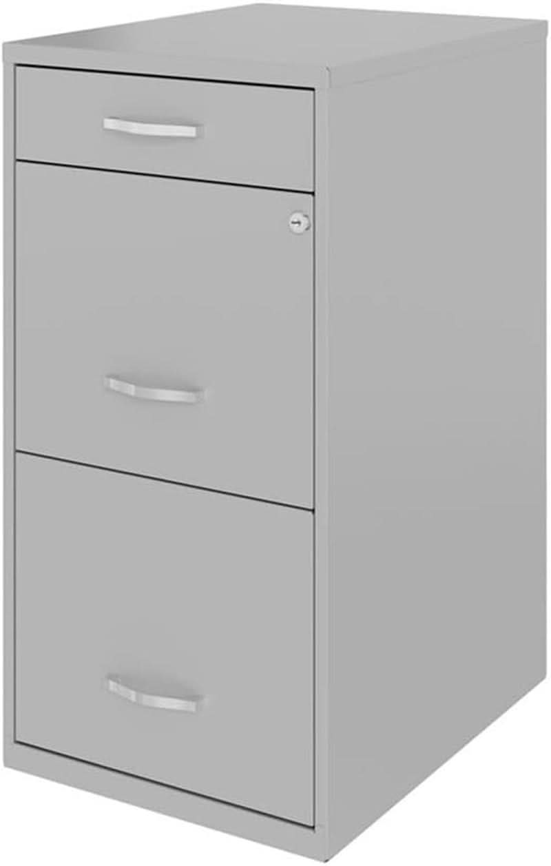 Space Solutions 18In Deep File Cabinet Arctic Silver