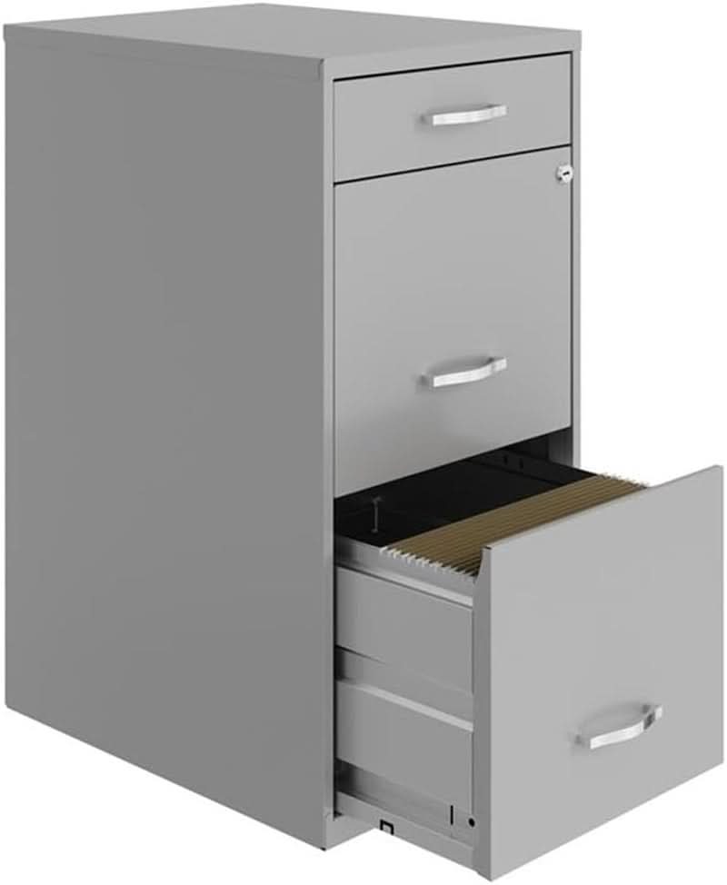 Space Solutions 18In Deep File Cabinet Arctic Silver
