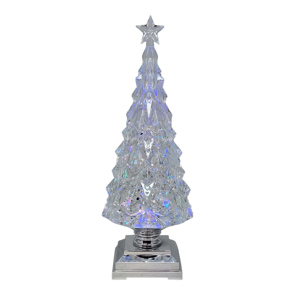 Sparkling Crystal Lighted Waterglobe Tree - 12.5"