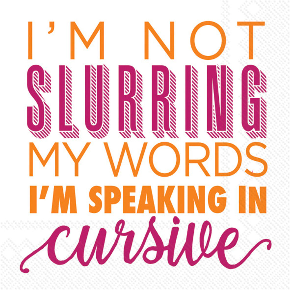 Speaking In Cursive - Cocktail Napkin