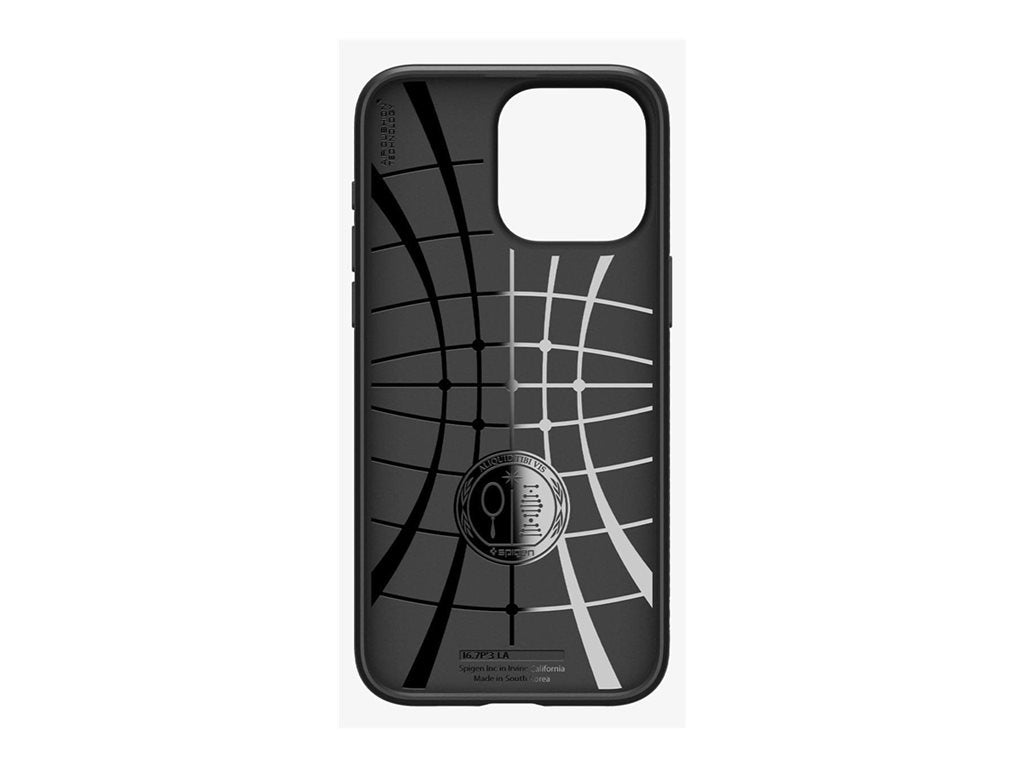 Spigen Liquid Air - Back cover for cell phone - thermoplastic polyurethane (TPU) - matte black - for Apple iPhone 15 Pro ACS06704