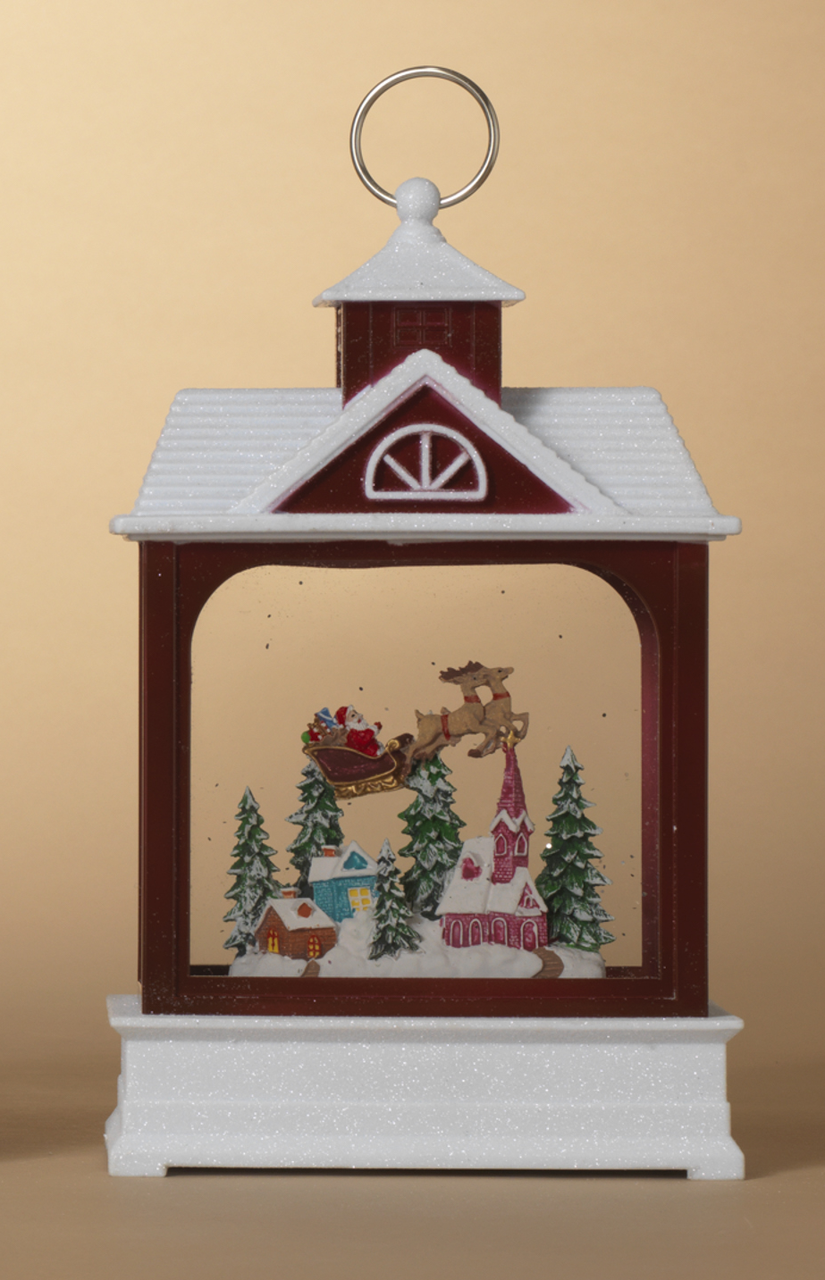 Spinning Barn Waterglobe - Santa