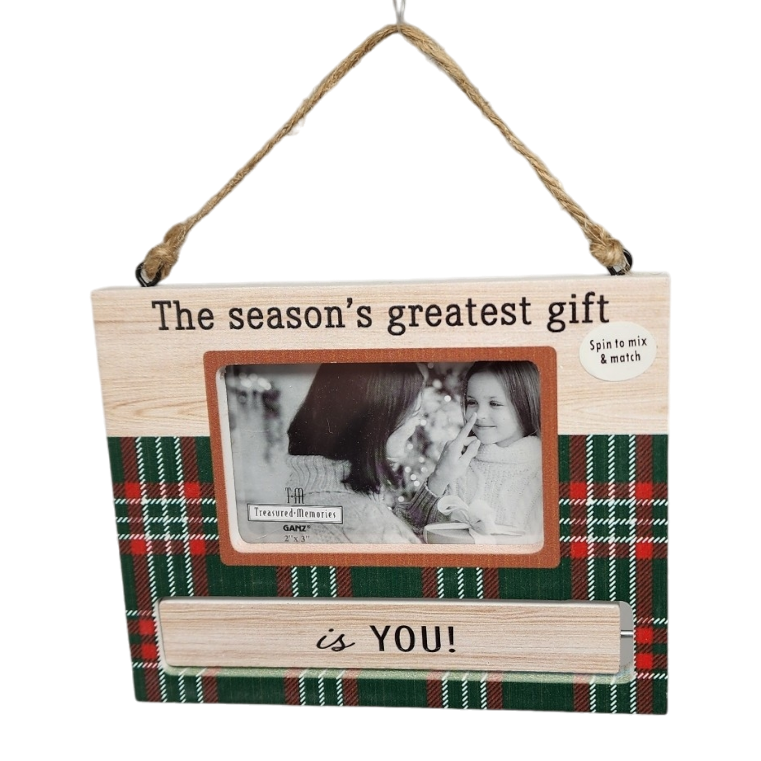 Spinning Frame Ornament - The Season's Greatest Gift