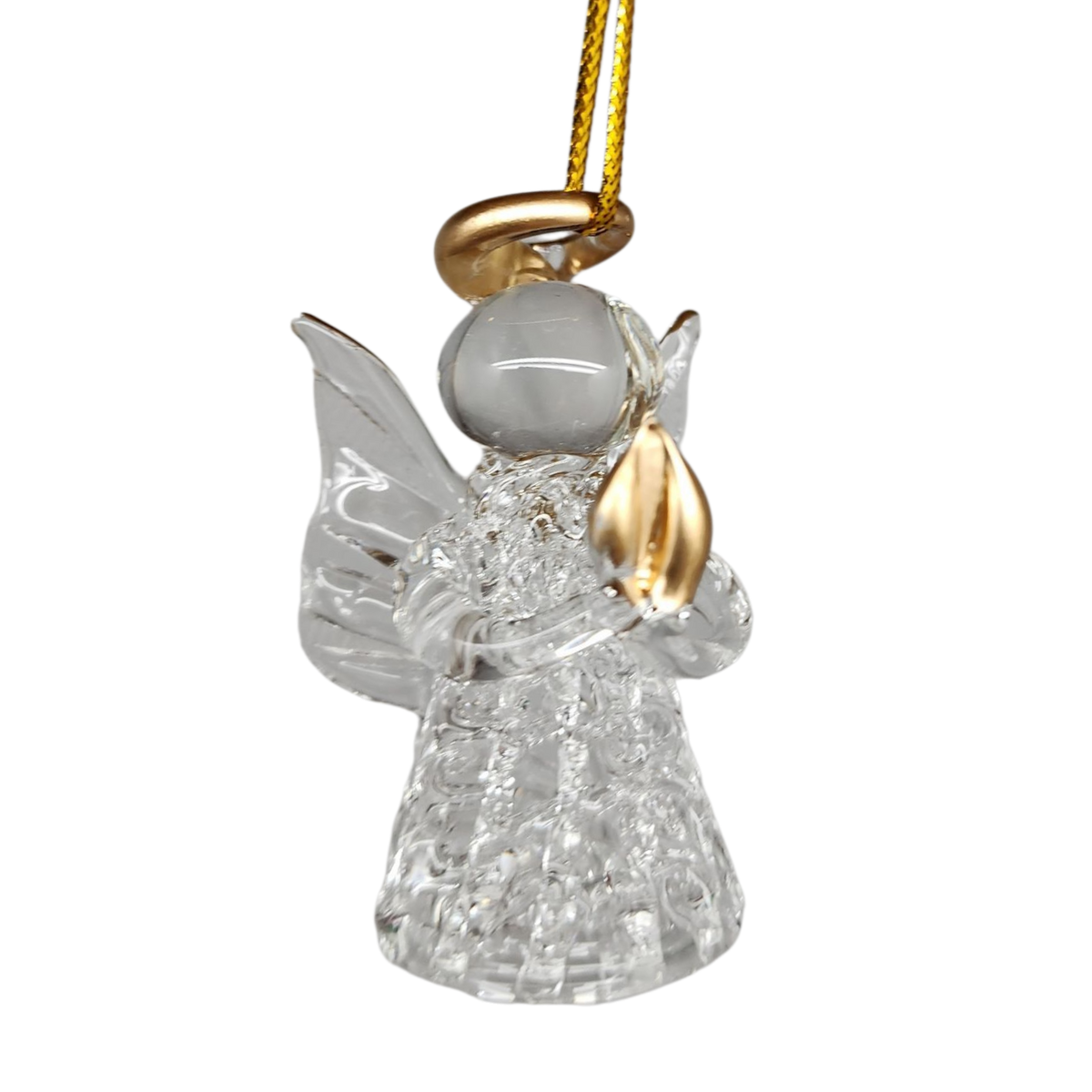 Spun Glass Angel Ornaments with Candle